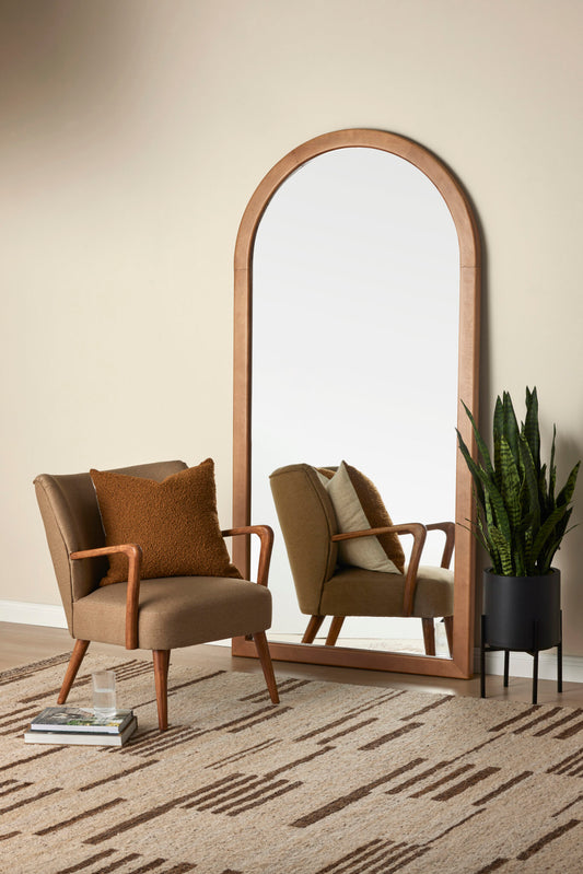 James Walnut Floor Mirror