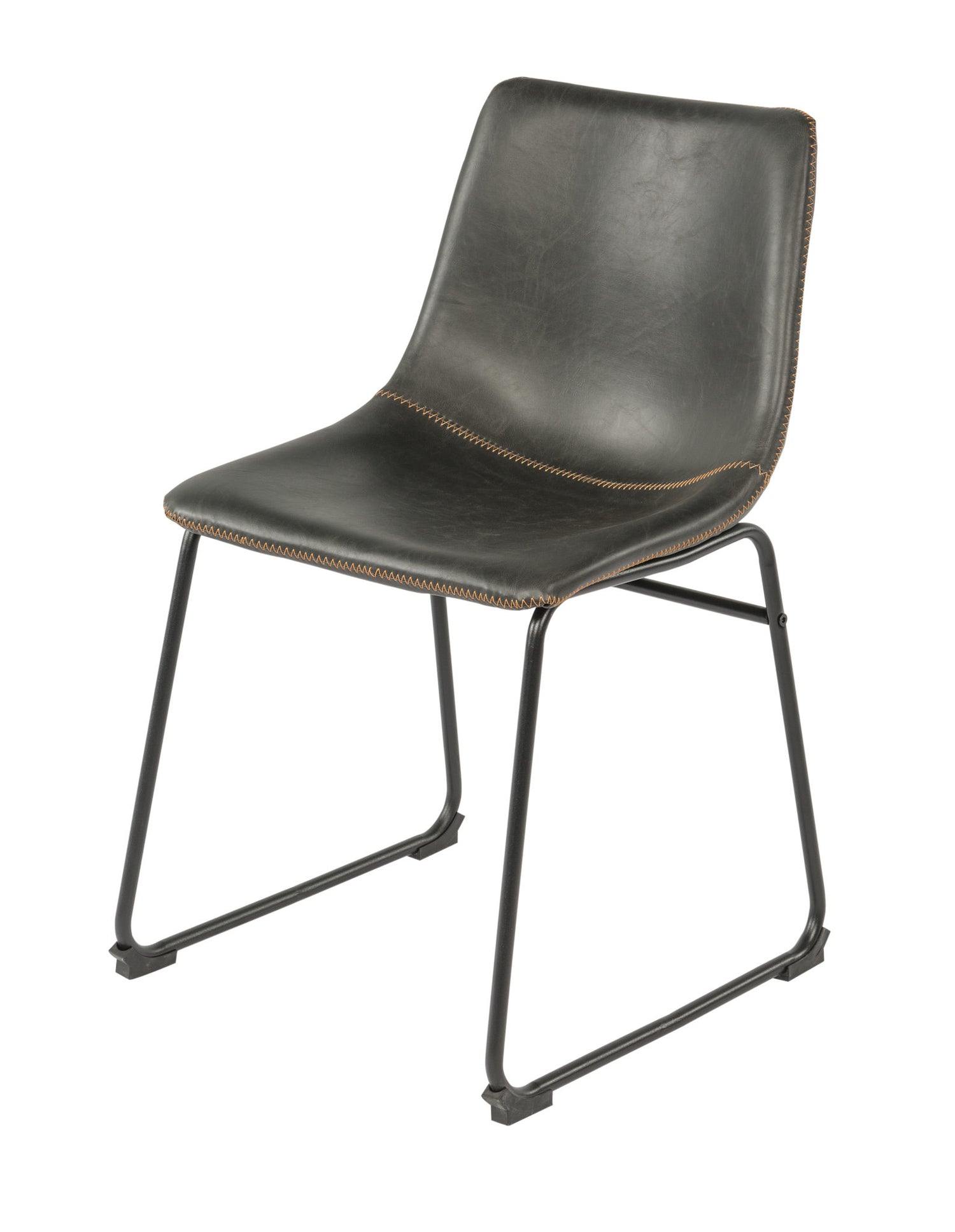 black leather chair