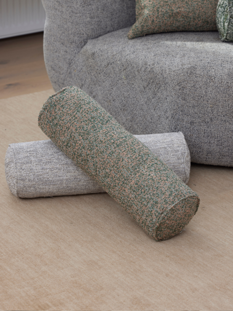 Koba Boucle Bolster Cushion Grey