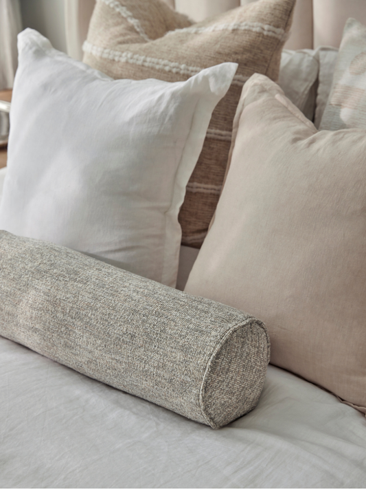Koba Boucle Bolster Cushion Grey