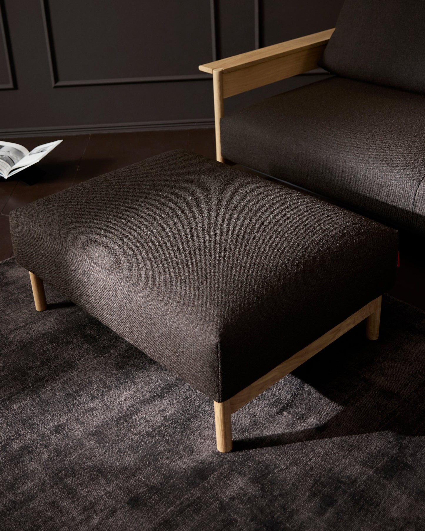 Malloy Wood Ottoman