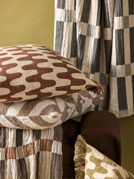 Nash Abstract Cushion Chocolate