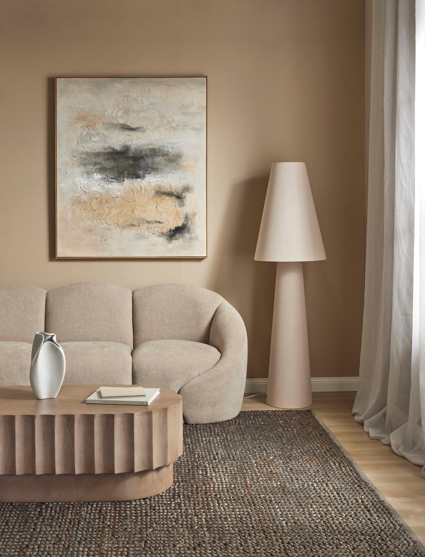 Carrington Linen Floor Lamp