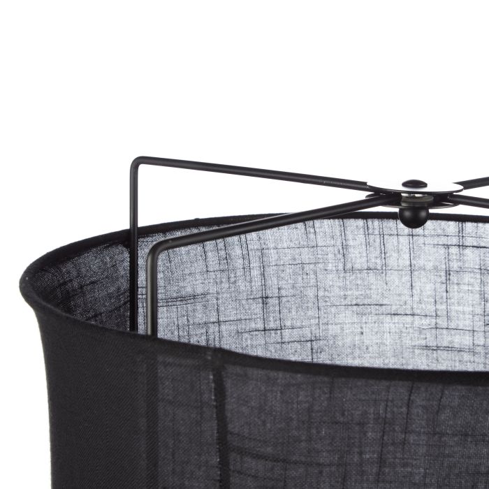 Paden Linen Floor Lamp Black