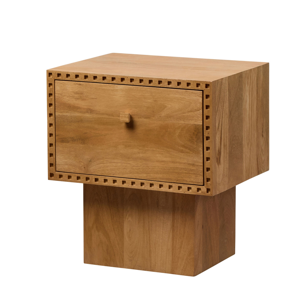Vero Bedroom Side Table Honey Oak