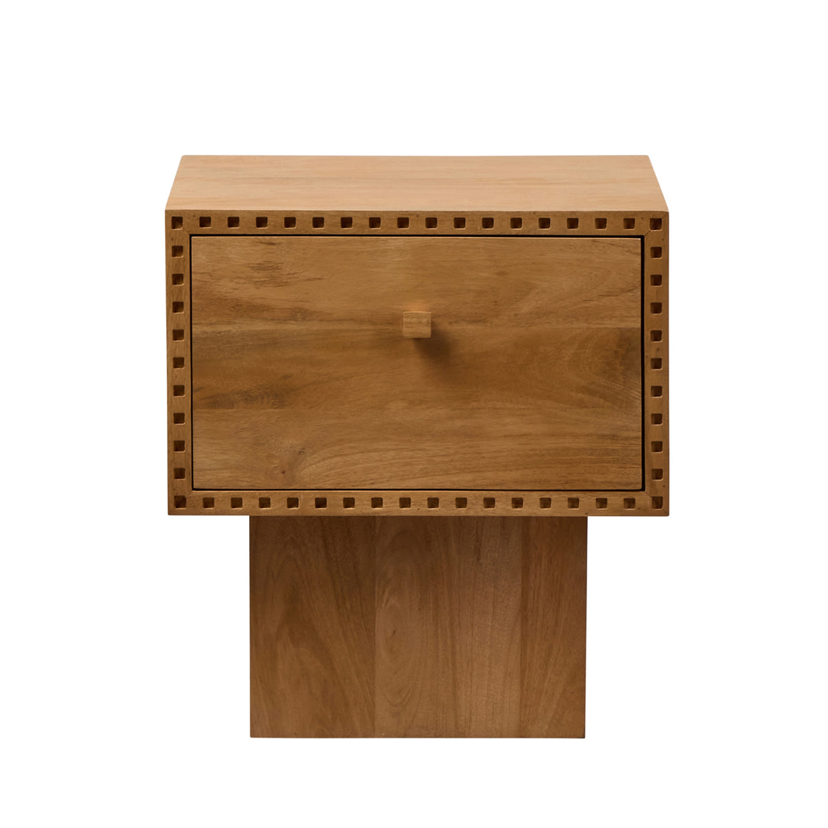 Vero Bedroom Side Table Honey Oak