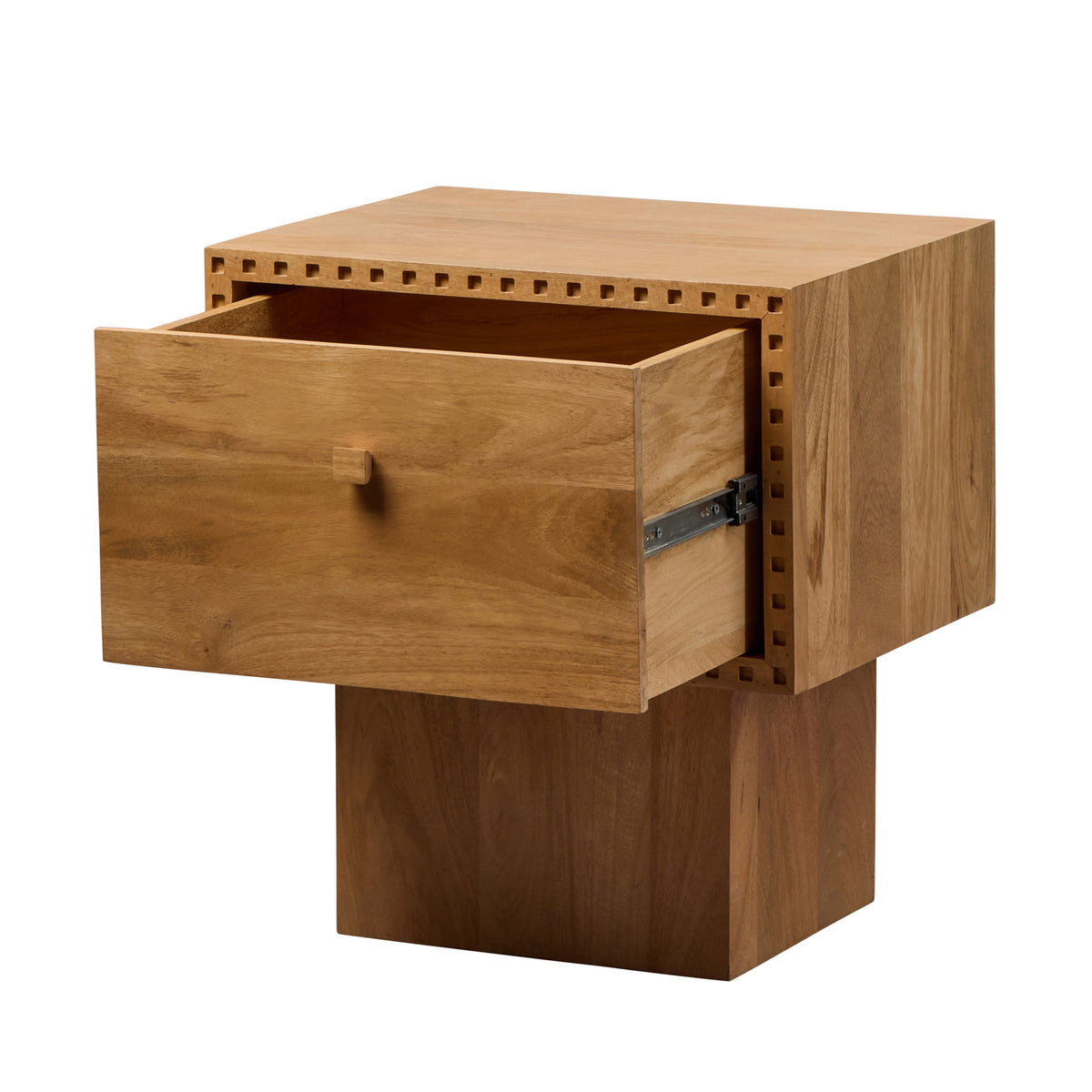 Vero Bedroom Side Table Honey Oak