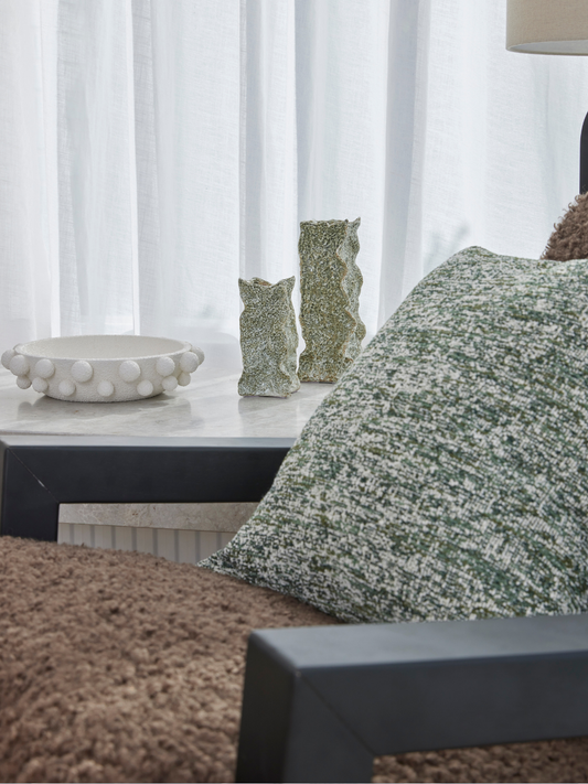 Koba Boucle Cushion Dark Green