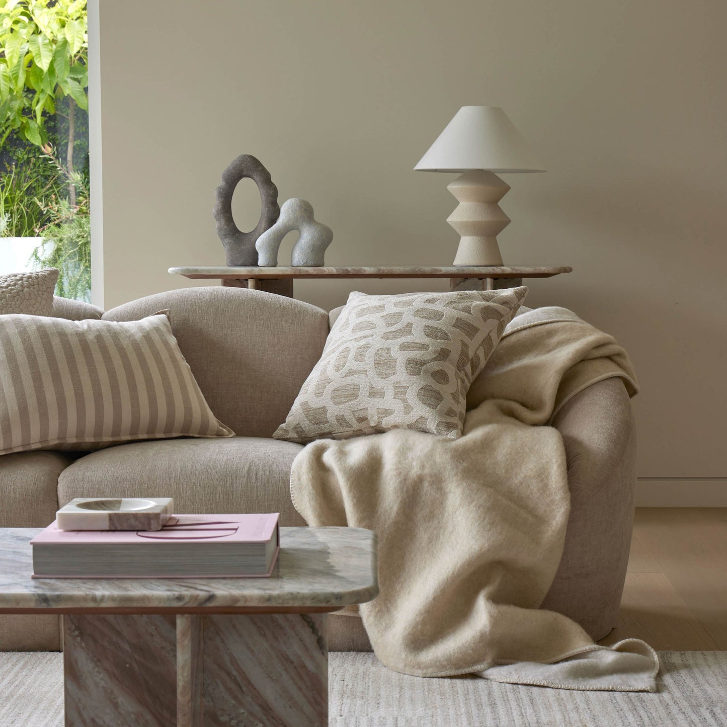 Avalon Stitch Throw Ivory