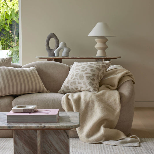 Avalon Stitch Throw Ivory